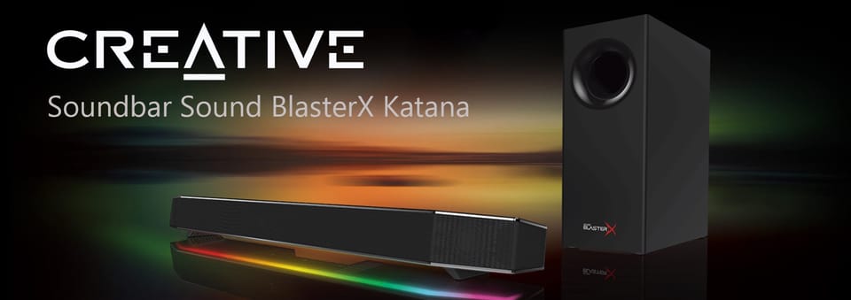 Creative Soundbar Sound BlasterX Katana  gaming z subwooferem czarny/black Bluetooth 4.2