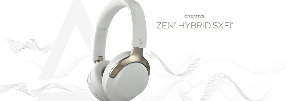 Creative Słuchawki bezprzewodowe Zen     Hybrid SXFI szary/grey Bluetooth 5.3 ANC