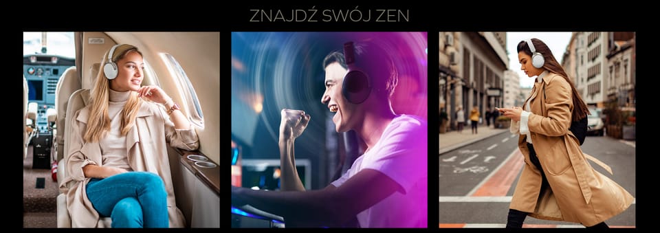 Creative Słuchawki bezprzewodowe Zen     Hybrid SXFI szary/grey Bluetooth 5.3 ANC