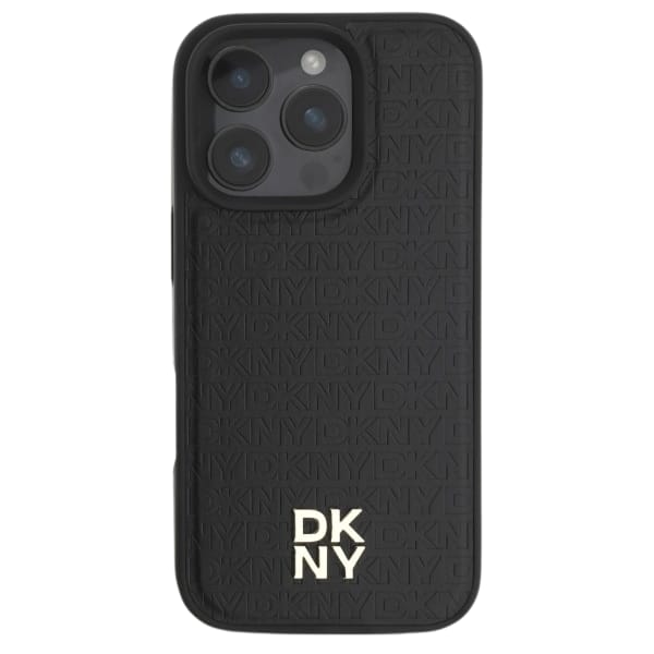 DKNY DKHMP16LPSHRPSK iPhone 16 Pro 6.3"   hardcase czarny/black Repeat Pattern Stack Logo MagSafe