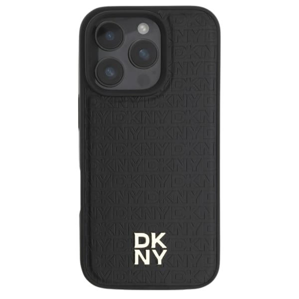 DKNY DKHMP16XPSHRPSK iPhone 16 Pro Max    6.9" hardcase czarny/black Repeat Pattern Stack Logo MagSafe