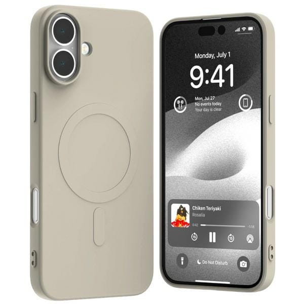 Mercury MagSafe Semi-Silicone iPhone 16 6,1" kamienny/stone
