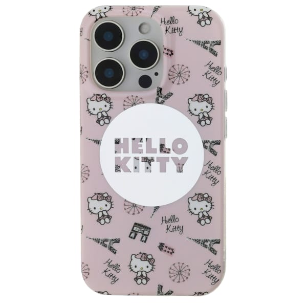 Hello Kitty HKHMP16LHAOPP iPhone 16 Pro 6,3" różowy/pink hardcase IML All Over Paris Magsafe