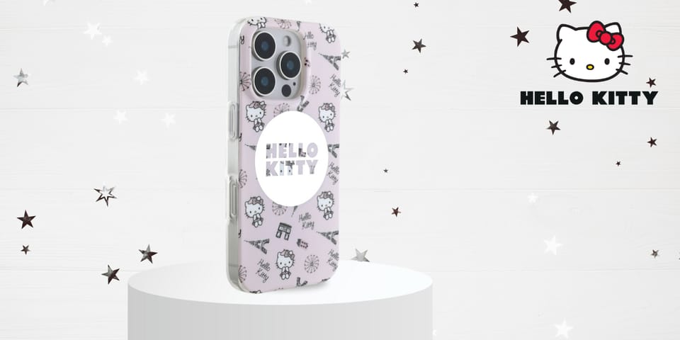 Hello Kitty HKHMP16LHAOPP iPhone 16 Pro 6,3" różowy/pink hardcase IML All Over Paris Magsafe