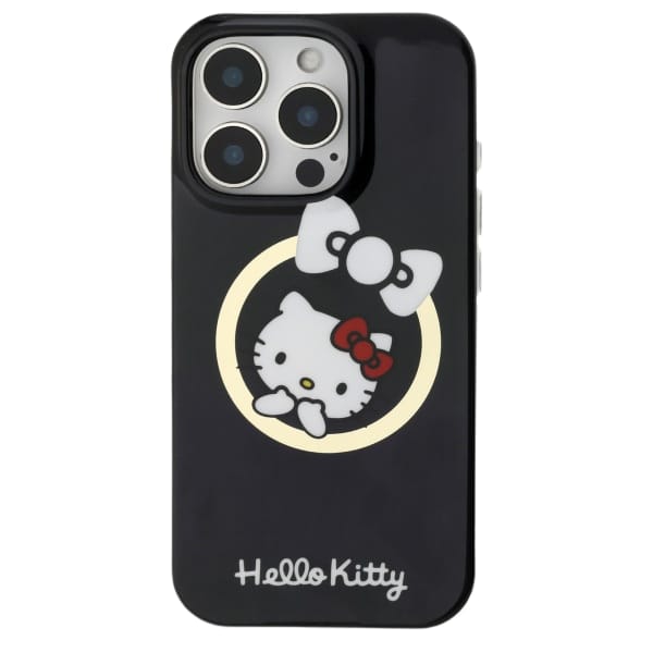 Hello Kitty HKHMP16LHFLBK iPhone 16 Pro 6,3" czarny/black hardcase IML Fun bow Magsafe