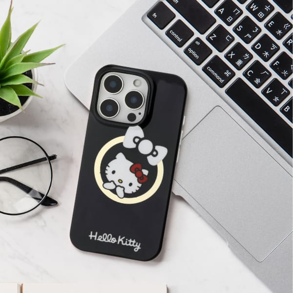 Hello Kitty HKHMP16LHFLBK iPhone 16 Pro 6,3" czarny/black hardcase IML Fun bow Magsafe