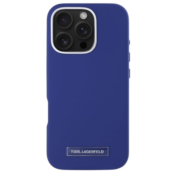 Karl Lagerfeld KLHMP16LPGMSRPB iPhone 16  Pro 6.3" niebieski/blue hardcase FW Metal Plate MagSafe