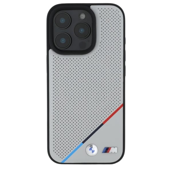 BMW BMHMP16L23PUPDG iPhone 16 Pro 6.3" szary/grey hardcase M Perforated Tricolor Line MagSafe