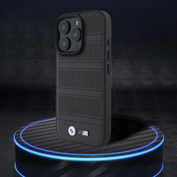 BMW BMHMP16X23PUSPR iPhone 16 Pro Max     6.9" czerwony/red hardcase M Perforated And Stitched Line MagSafe