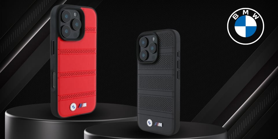 BMW BMHMP16X23PUSPR iPhone 16 Pro Max     6.9" czerwony/red hardcase M Perforated And Stitched Line MagSafe