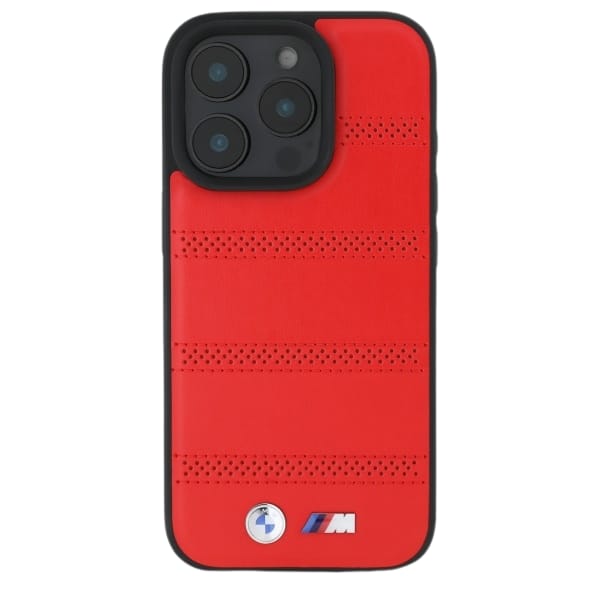 BMW BMHMP16L23PUSPR iPhone 16 Pro 6.3" czerwony/red hardcase M Perforated And Stitched Line MagSafe