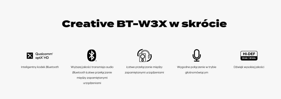 Creative Nadajnik audio BT-W3X Bluetooth 5.3