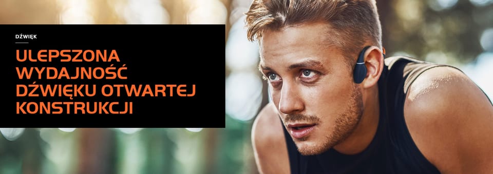Creative Słuchawki bezprzewodowe         z przewodnictwem kostnym Outlier Free Pro Plus pomarańczowy/orange Bluetooth 5.3