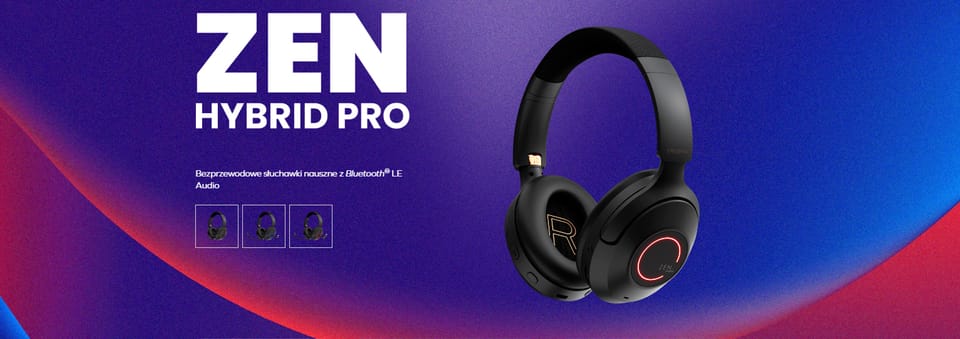Creative Słuchawki bezprzewodowe Zen     Hybrid Pro czarny/black Bluetooth LE Audio ANC