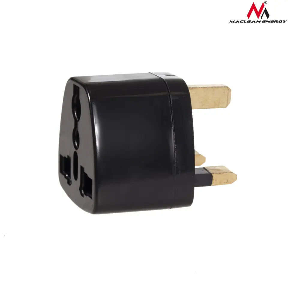 MACLEAN MCE154 EU Socket Adapter FOR UK Plug Black 