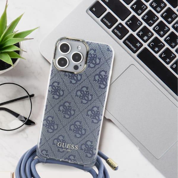 Guess GUHCP16XHC4SEW iPhone 16 Pro Max    6.9" brązowy/brown hardcase Crossbody Cord 4G Print