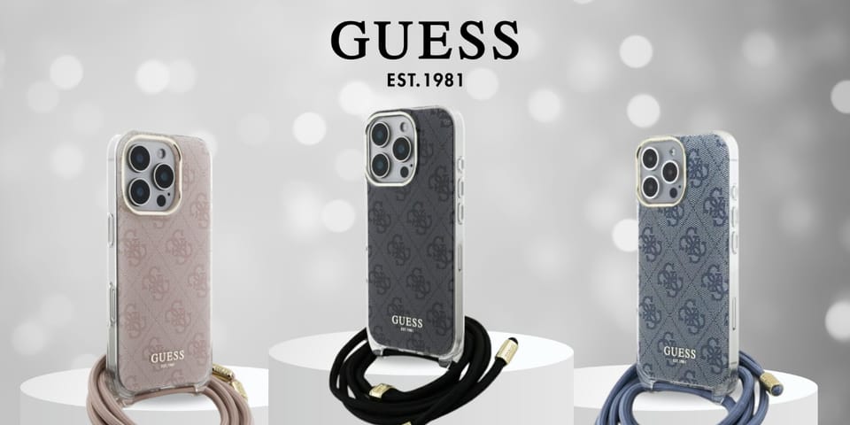 Guess GUHCP16XHC4SEW iPhone 16 Pro Max    6.9" brązowy/brown hardcase Crossbody Cord 4G Print