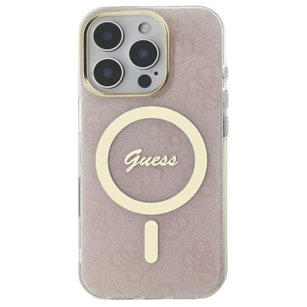 Guess GUHMP16SH4STP iPhone 16 6.1" różowy/pink hardcase IML 4G MagSafe