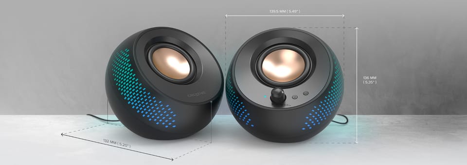 Creative Głośniki do komputera 2.0       Pebble X czarny/black USB-C z podświetleniem RGB