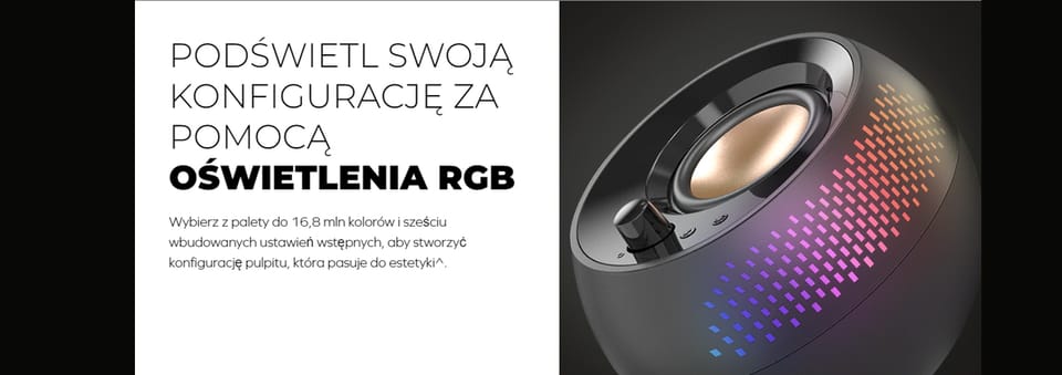 Creative Głośniki do komputera 2.0        Pebble X czarny/black USB-C z podświetleniem RGB