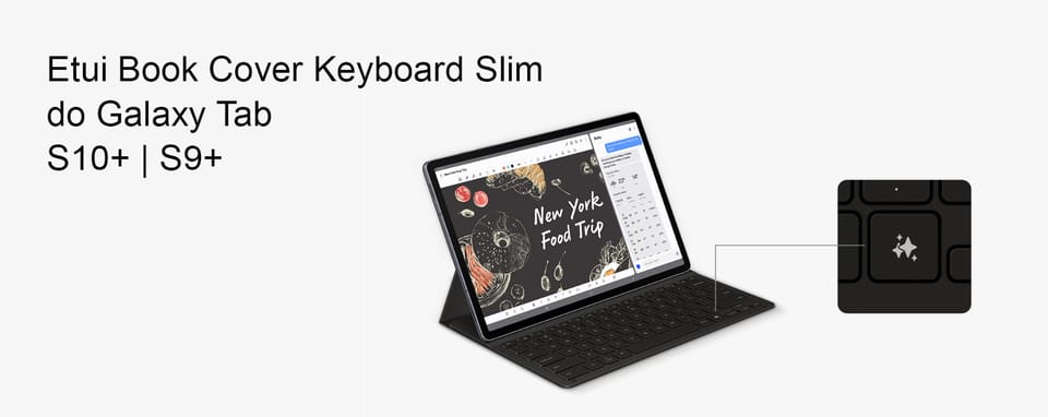 Etui Samsung EF-DX820UBEGWW Tab S10+ /   S9+ / S9 FE+ czarny/black Book Cover Keyboard Slim