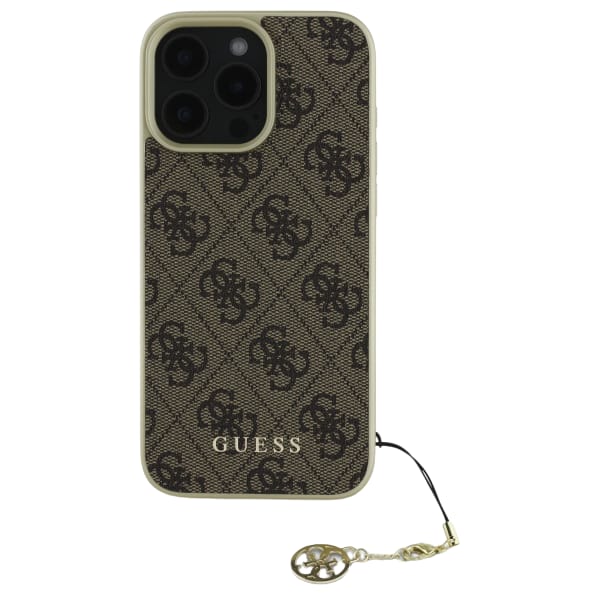 Guess GUHCP16MGF4GBR iPhone 16 Plus 6.7"  brązowy/brown hardcase 4G Charms Collection