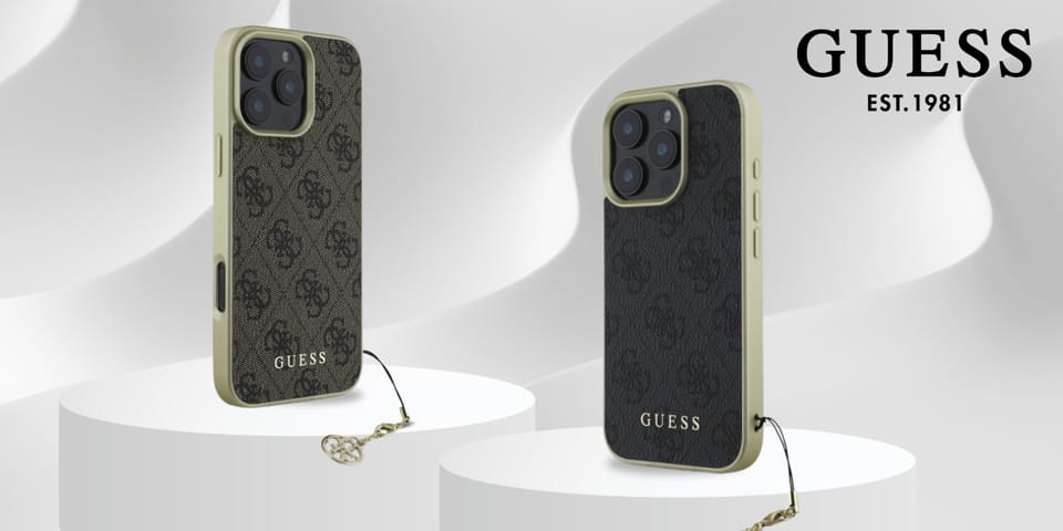 Guess GUHCP16MGF4GBR iPhone 16 Plus 6.7"  brązowy/brown hardcase 4G Charms Collection
