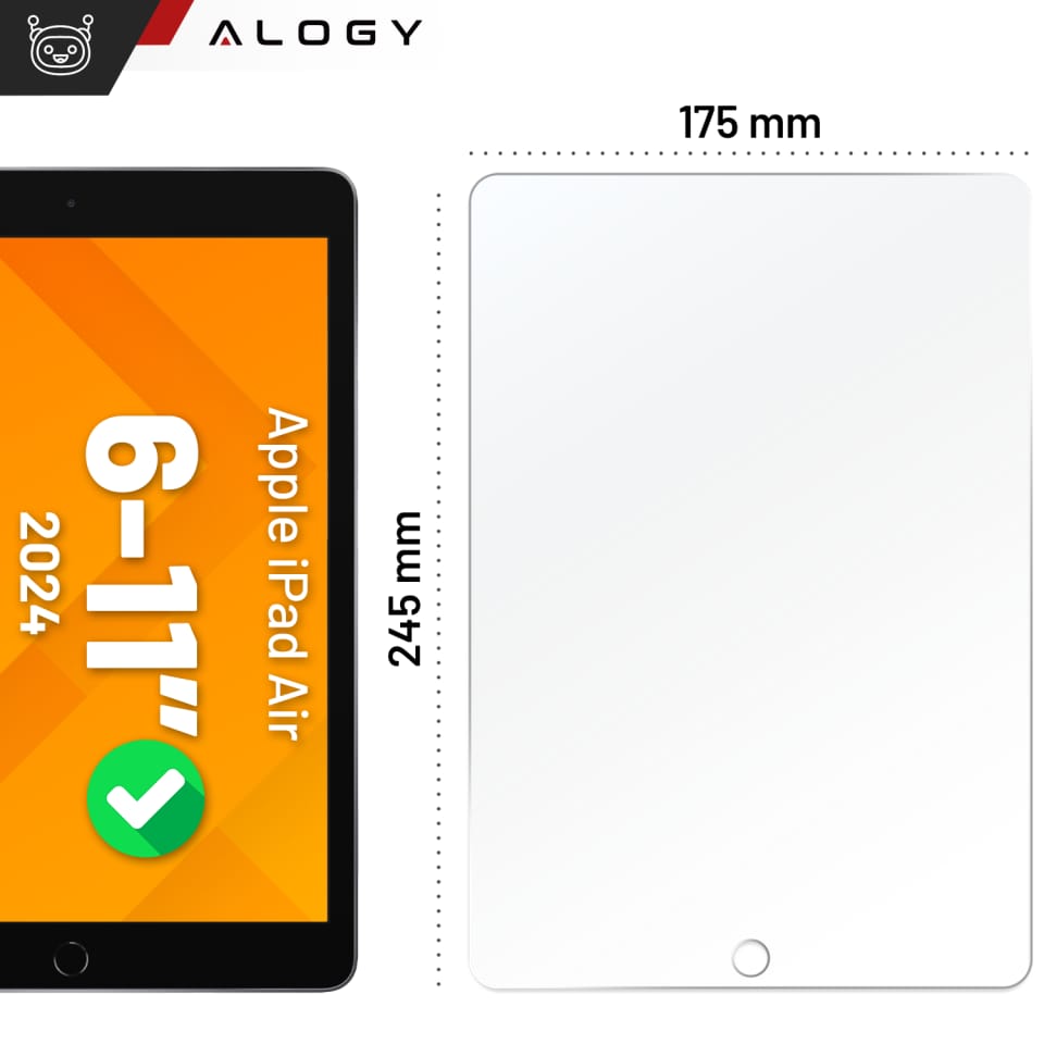 Szkło hartowane do Apple iPad Air 6 - 11" 2024 Alogy Screen Protector Pro+ 9H