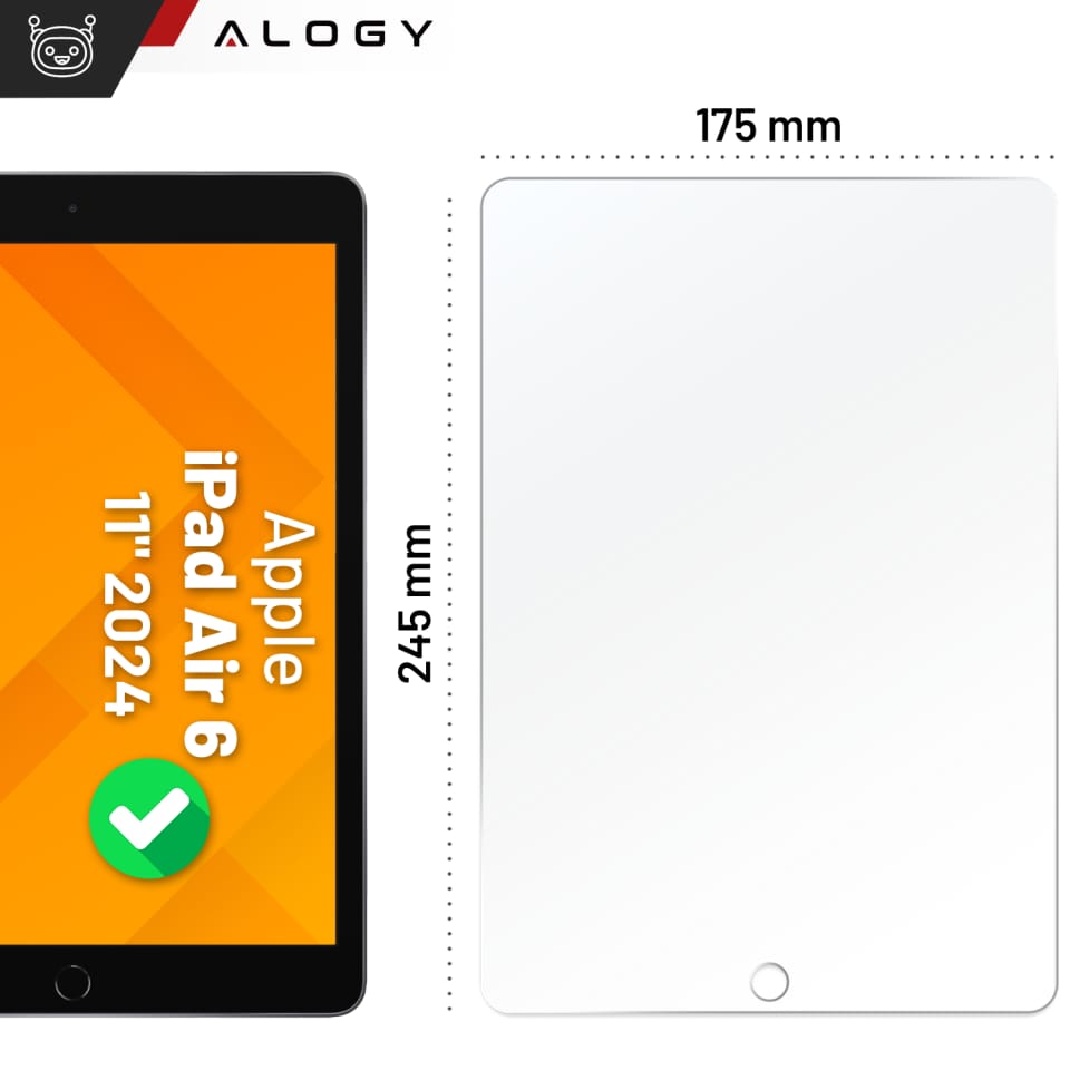 Szkło hartowane do Apple iPad Pro 11" 2024 Alogy Screen Protector Pro+ 9H