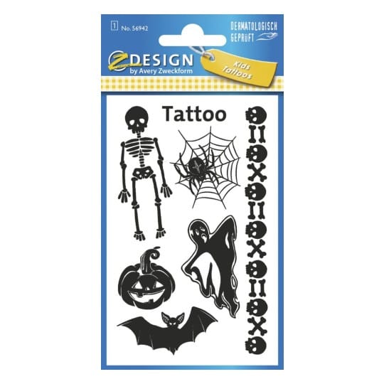 Naklejki tatuaże dla dzieci HALLOWEEN 56942 Z-DESIGN KIDS TATTOO AVERY ZWECKFORM