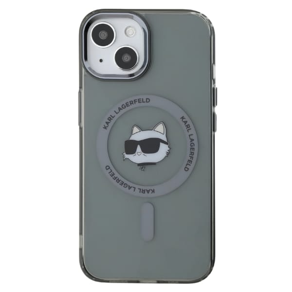 Karl Lagerfeld KLHMP15XHLSCHK iPhone 15   Pro Max 6.7" czarny/black hardcase IML Metal Choupette Head MagSafe