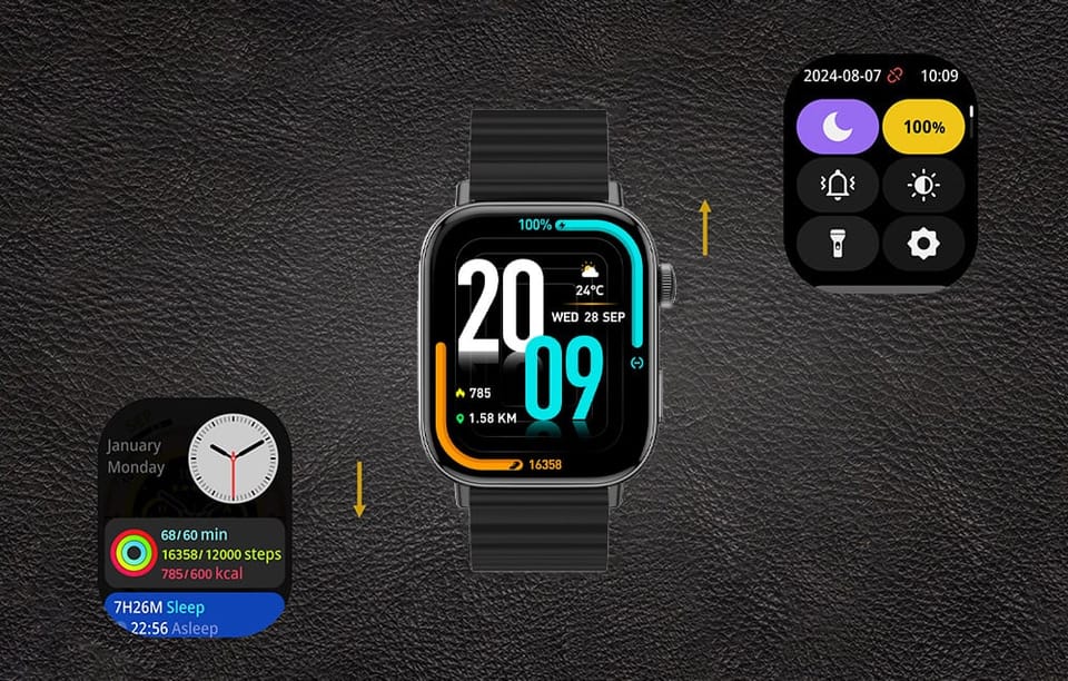 Smartwatch Colmi C8 Max z magnetycznym paskiem (czarny)