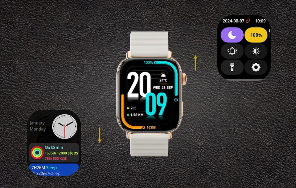 Smartwatch Colmi C8 Max z magnetycznym paskiem (złoty)