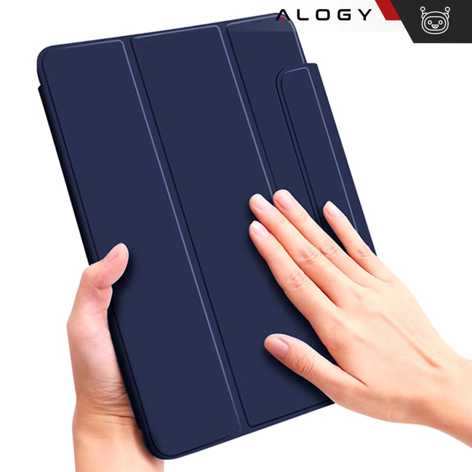 Etui do Apple iPad 10.2 9 gen 8/7 2021/2020/2019 Smart Pencil Case Alogy TPU obudowa na tablet Granatowe