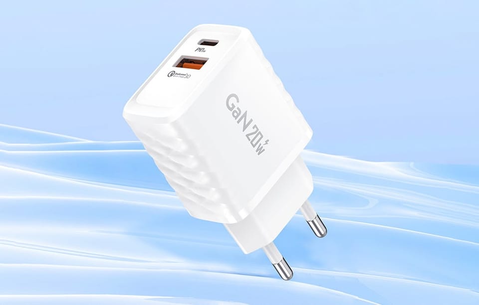 Ładowarka sieciowa Foneng EU56 1xUSB-A, 1xUSB-C, 20W (Biała)