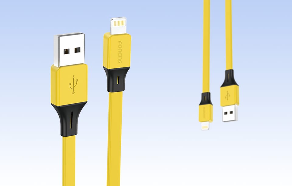 Kabel USB-A do Lightning Foneng X96 2,4A, 1m (żółty)