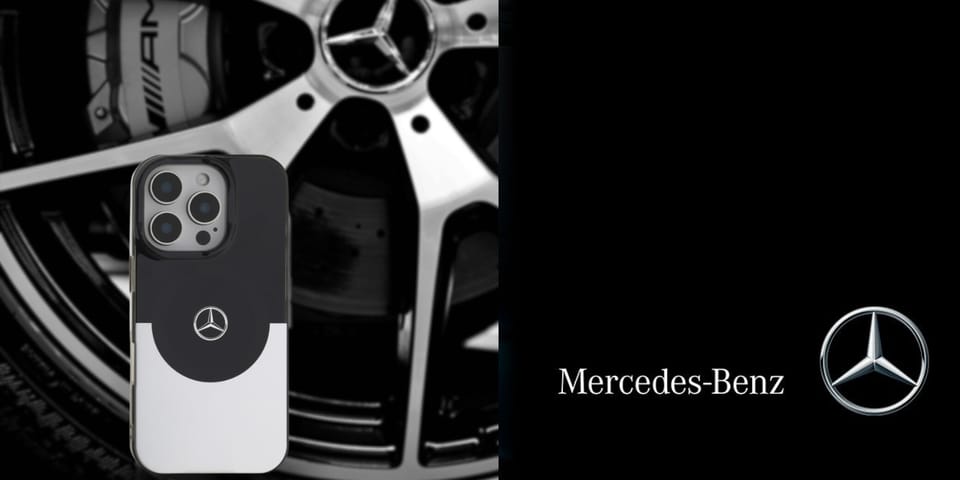 Mercedes MEHMP16X23HBIGK iPhone 16 Pro    Max 6.9" czarny srebrny/black silver hardcase Doubel Layer BiColor MagSafe