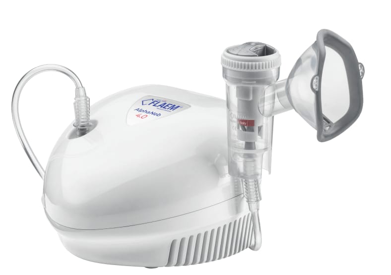 FLAEM ALPHANEB 4.0 Inhalator tłokowy z nebulizatorem RF9, certyfikat TÜV