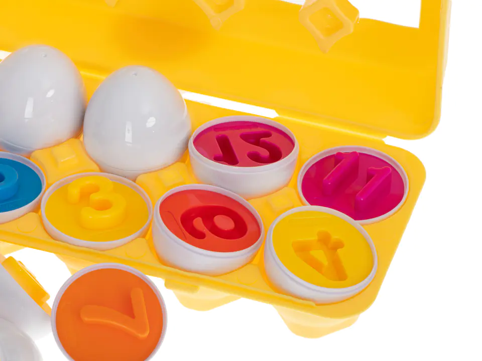 Educational puzzle sorter match the shapes of egg numbers 12pcs