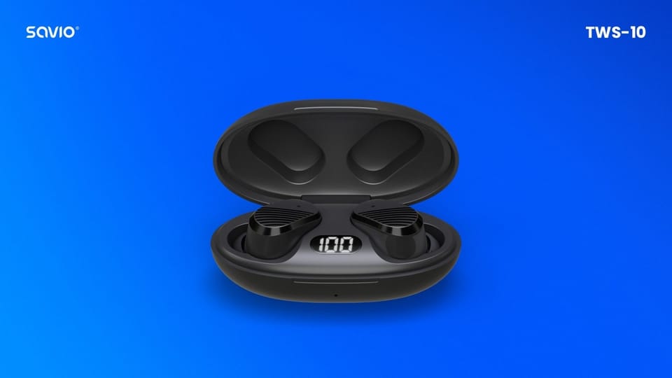 Słuchawki  bezprzewodowe Bluetooth 5.3, IPX4, dotykowe sterowanie, TWS-10