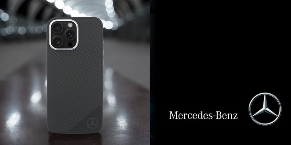 Mercedes MEHMP16X23SUGDK iPhone 16 Pro    Max 6.9" czarny/black hardcase Silicone Tonal Logo Wood Pattern MagSafe
