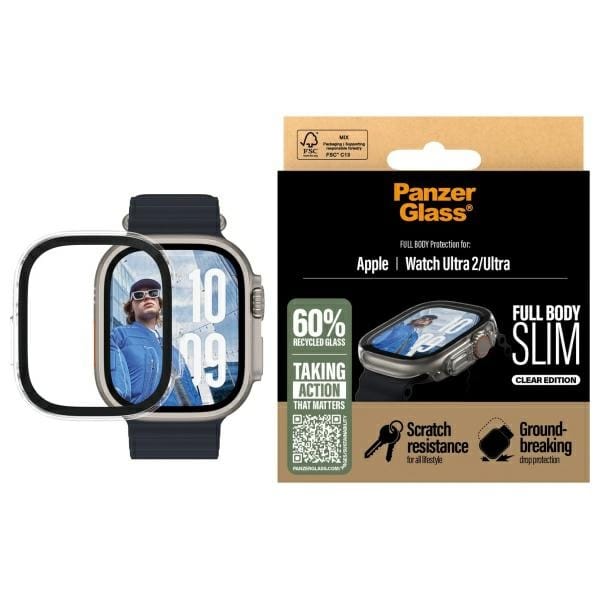 PanzerGlass Full Body Slim Apple Watch   Ultra / Ultra 2 / Ultra 3 49mm przezroczysty/transparent 3715