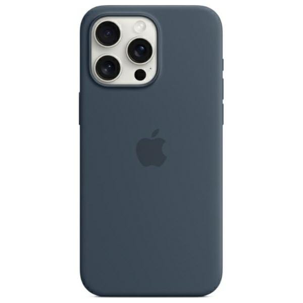 Etui Apple MT1P3ZM/A iPhone 15 Pro Max   6.7" MagSafe niebieski/storm blue Silicone Case