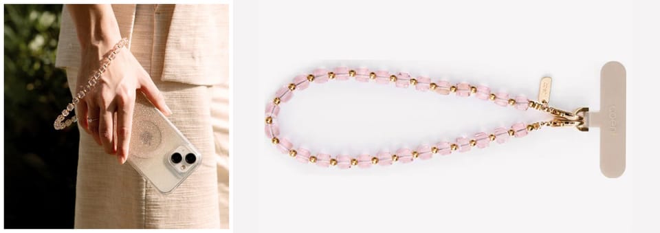 UNIQ Coehl Candy Gem Handstrap           uniwersalny sznurek do telefonu na rękę różowy/pink candy