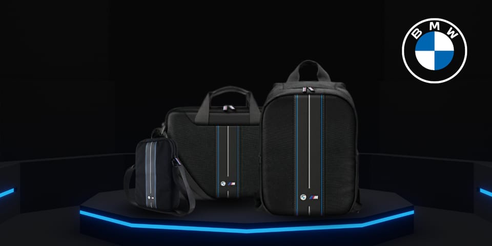 Torba BMW BMCB15COMPVSKL 16"czarny/black Nylon Blue Stripe
