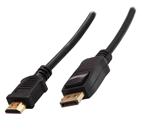 Video Kabel DisplayPort M - HDMI M, 5m, czarny, Logo