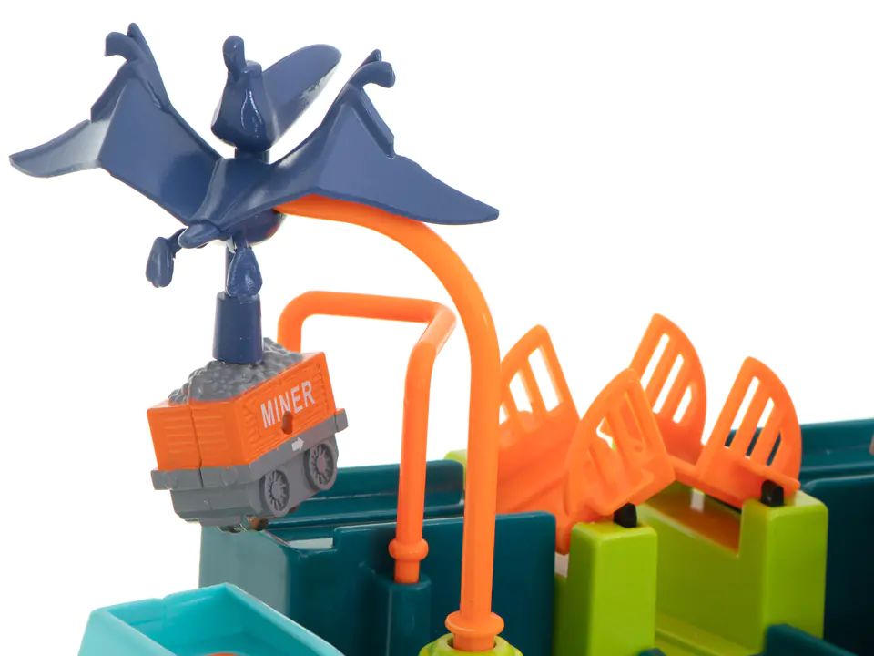 Obstacle course interactive car parking racing dinosaur cave