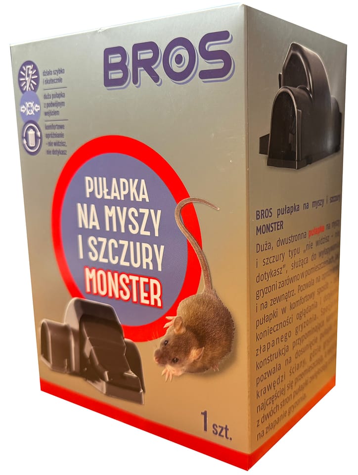 Pułapka na myszy i szczury Monster. Skuteczna