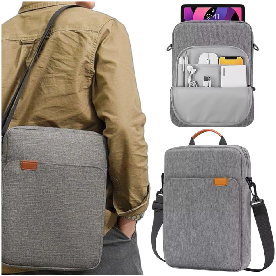 Torba na laptopa/ iPada Pro Air/ tablet 11-13 cal męska damska Unisex Pasek na ramię etui futerał pokrowiec Alogy saszetka szara