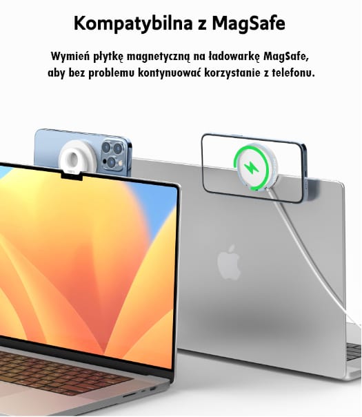 SODI Uchwyt indukcyjny do MacBooka BM-300 biały/white MagSafe